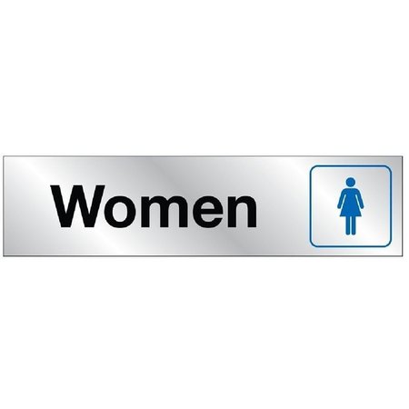 HY-KO Sign, Women, Silver Background, Vinyl, 2 x 8 in Dimensions 479